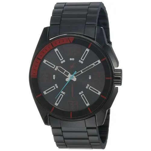 Image of Fastrack Hitlist Quartz Analog Dial Black Stainless Steel Strap Watch 