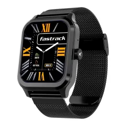 Fastrack Jupiter Retro 1.83\ Display Smart Watch with Bluetooth Calling, Functional Crown, Metal Strap, 100+ Sports Mod