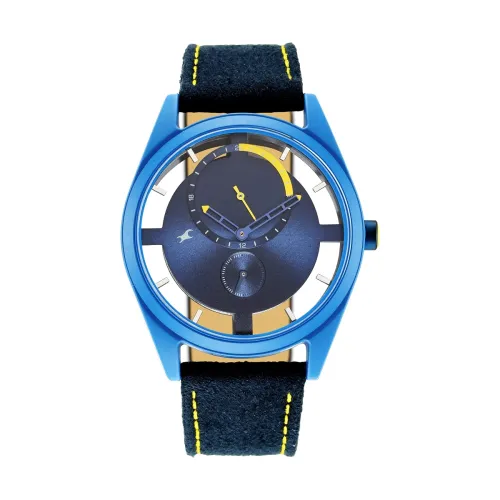 Image of Fastrack Men Plastic Revibe Analog Blue Dial Watch