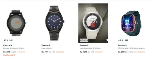 Image of Fastrack men's watch at minimum 60% Discount