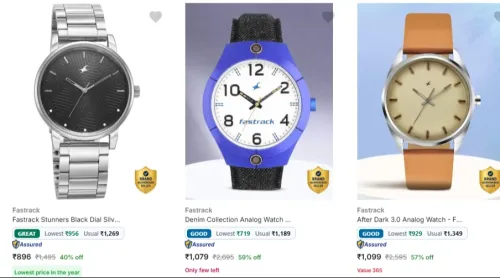 Image of Fastrack Men's Wrist Watches at minimum 59% Discount