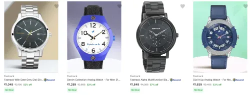 Image of Fastrack Men's Wrist Watches at minimum 50% Discount