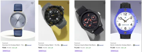 Image of Fastrack Men's Wrist Watches Starting @ ₹566