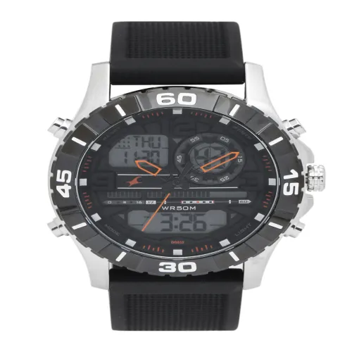 Image of Fastrack Quartz Analog Digital With Black Dial Watch For Men