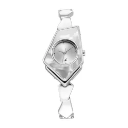Fastrack Younique Quartz Analog Silver Dial Metal Strap Watch