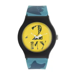 Fastrack Quartz Analog Yellow Dial Silicone Strap Watch for Unisex-9915PP66