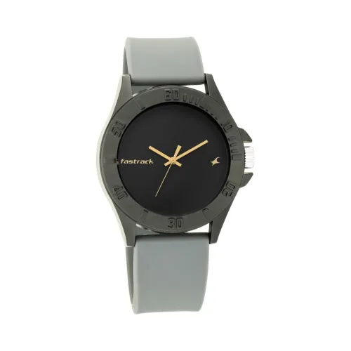 Image of Fastrack Silicone Analog Grey Dial Unisex-Adult Watch-68013Pp10, Gray Band