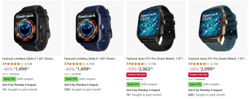 Image of Fastrack Smart watches Upto 60% Discount