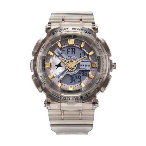Image of Fastrack StreetStyle Analog Digital Dial Translucent Grey PU Strap Watch