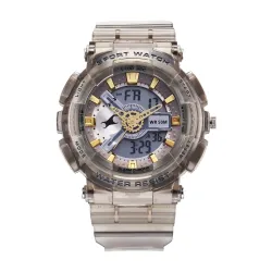 Fastrack StreetStyle Analog Digital Dial Translucent Grey PU Strap Watch