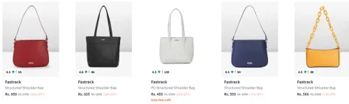 Image of Fastrack Structured Shoulder Bag up to 81% Discount