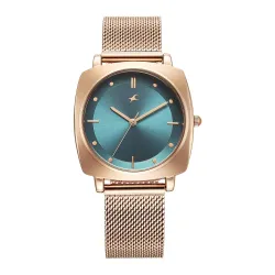 Fastrack Stunners X Special Edition Quartz Green Dial Stainless Steel Analog Watch for Women