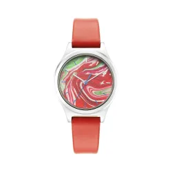 Fastrack Stunners Quartz Analog Dial Leather Strap Watch for Girls-6152SL07