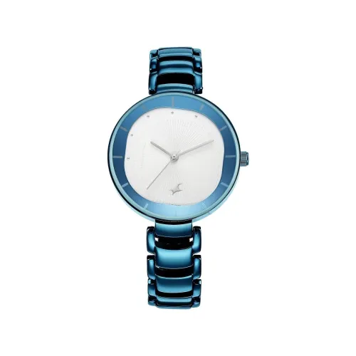 Image of Fastrack Style Up Quartz Analog Silver Dial Blue Metal Strap Watch for Girls
