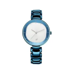 Fastrack Style Up Quartz Analog Silver Dial Blue Metal Strap Watch for Girls