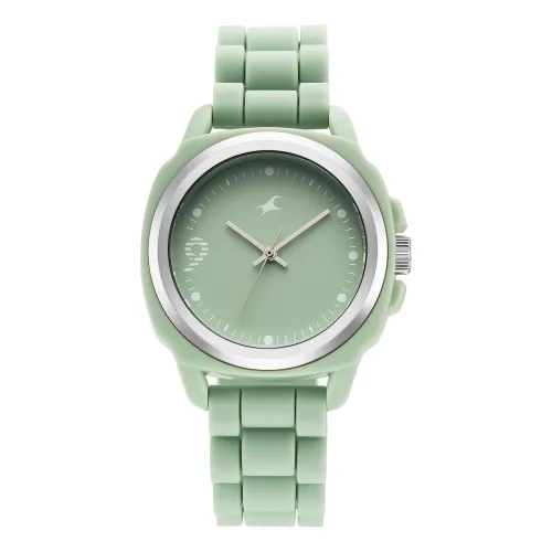 Image of Fastrack Tees Hype Bounce Quartz Light Green Round Dial Men's Watch | Water Resistance Watch | Watches for Men Analog - 