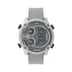 Fastrack Trendies Digital Grey Dial Silicone Strap Watch For Men