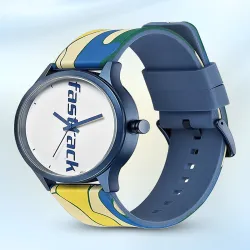 Fastrack Unisex Dial & Blue Straps Analogue Watch 