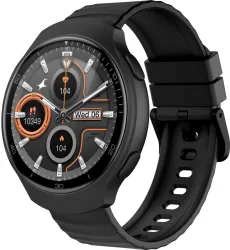 Fastrack VOX CirQ, 1.38' TFT Display, AI Chat, Fast Charge, IP68, BT Calling Smartwatch Smartwatch (Black Strap, Free Size)