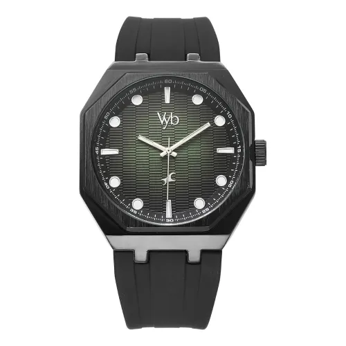Image of Fastrack Vyb Rebel Quartz Analog Black Dial Black Silicone Strap Watch for Men