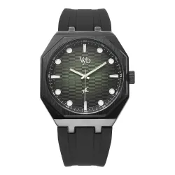 Fastrack Vyb Rebel Quartz Analog Black Dial Black Silicone Strap Watch for Men