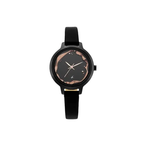 Image of Fastrack Women Leather Analog Black Dial Watch