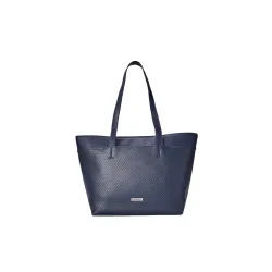 Fastrack Womens Blue Textured Tote Bag