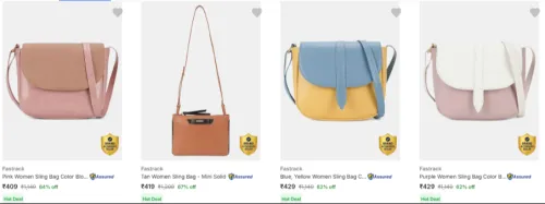 Image of Fastrack Women's Sling Bags upto 71% Discount