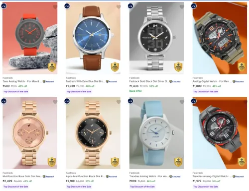 Image of Fastrack Wrist Watches at minimum 50% Discount