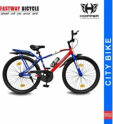 Fastway Bicycle HOPPER JETPRO IBC 26T RED, WITH 90% ASSEMBLED 26 T (inch) Road Cycle  (Single Speed, Red, Blue, Rigid)
