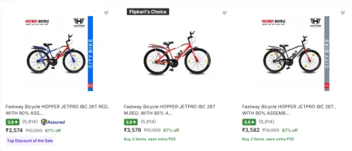 Image of Fastway Hopper JetPro IBC 26T Road Bicycle upto @₹67% Discount