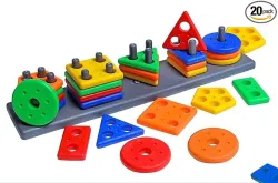 Fat Brain Toys Smart Activity Fun & Learning Blocks Geometrics