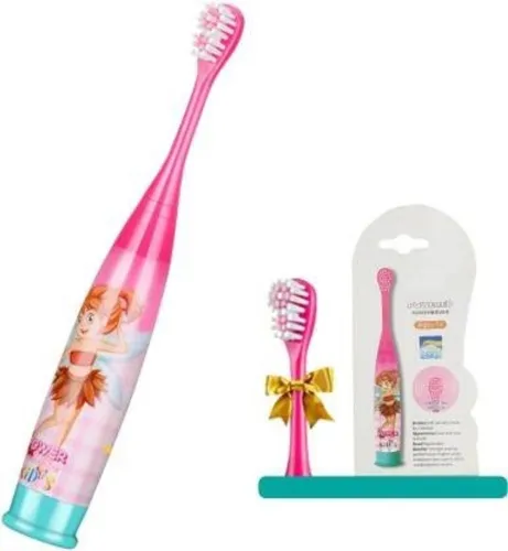 Image of FATFISH Kids Cartoon Electric Toothbrush (Pink)
