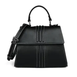 FATMUG Womens Satchel Handbag - Shoulder Sling Bag With Detachable Strap - Vegan Leather, Multi