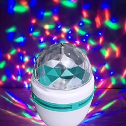 Faymon 360 Degree Crystal Rotating Magic Disco LED Bulb