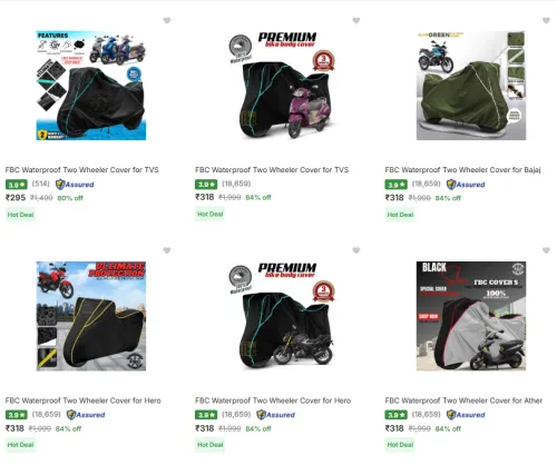 Image of Fbc Vehicle Body Covers @ Up to 84% Discount | Starting ₹295