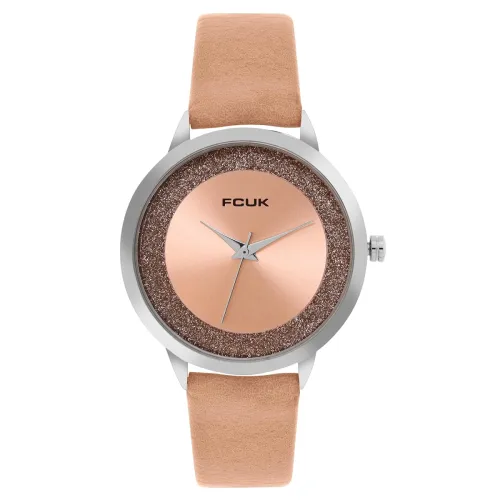 Image of FCUK Analog Pink Dial Women's Watch-FK00025B