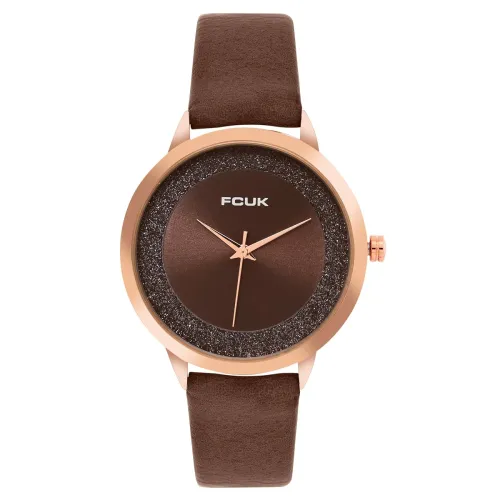 Image of FCUK Brown Dial Analog Watch for Women - FK00025E