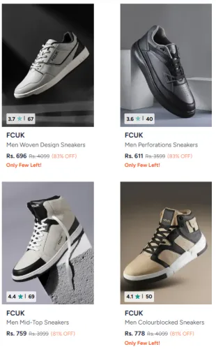 Image of FCUK Footwear @ Minimum 80% Discount