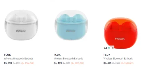 Image of FCUK KICKS True Wireless Bluetooth Earbuds @ ₹399