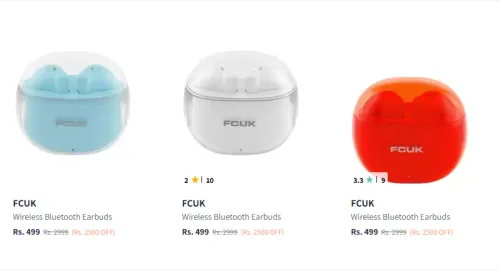 Image of Fcuk KICKS TWS Bluetooth Earbuds @ ₹499