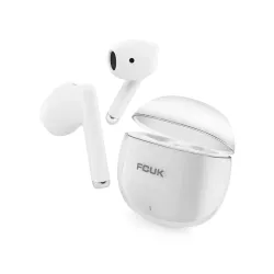 FCUK Kicks True Wireless Earbuds, Multi Device Connectivity, Type C Charging, Ai-Enc for Call Clarity, White - Bluetooth