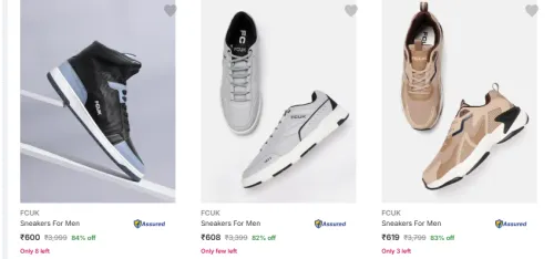 Image of Fcuk Men’s Casual Shoes from ₹600