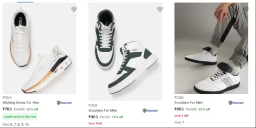 Image of Fcuk Men’s Casual Shoes Minimum 70% Discount