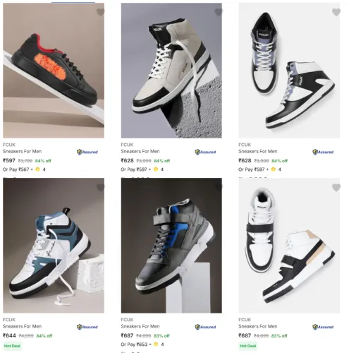 Image of Fcuk Men’s Casual Shoes @ Starting ₹597