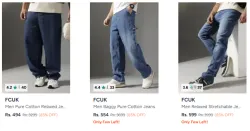 FCUK Mens Jeans @ Up to 85% Discount