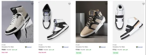 Image of Fcuk Men's Shoes upto 82% discount 