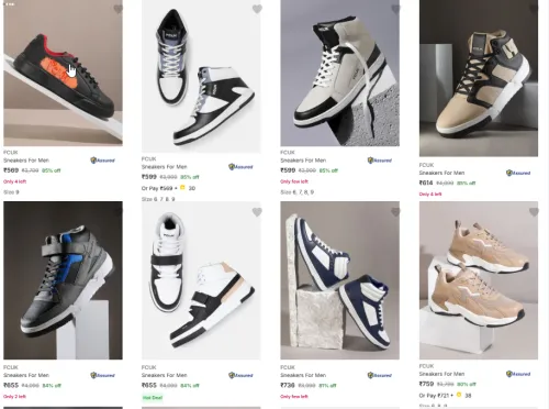 Image of Fcuk Mens shoes upto 85% discount 