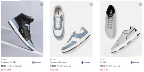 Image of Fcuk Men’s Sneakers @ Up to 84% Discount
