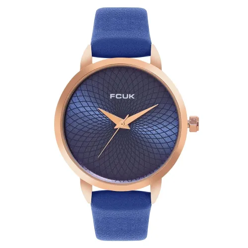 Image of FCUK Navy Blue Dial Analog Watch for Women - FK00023C